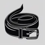 black leather belt image